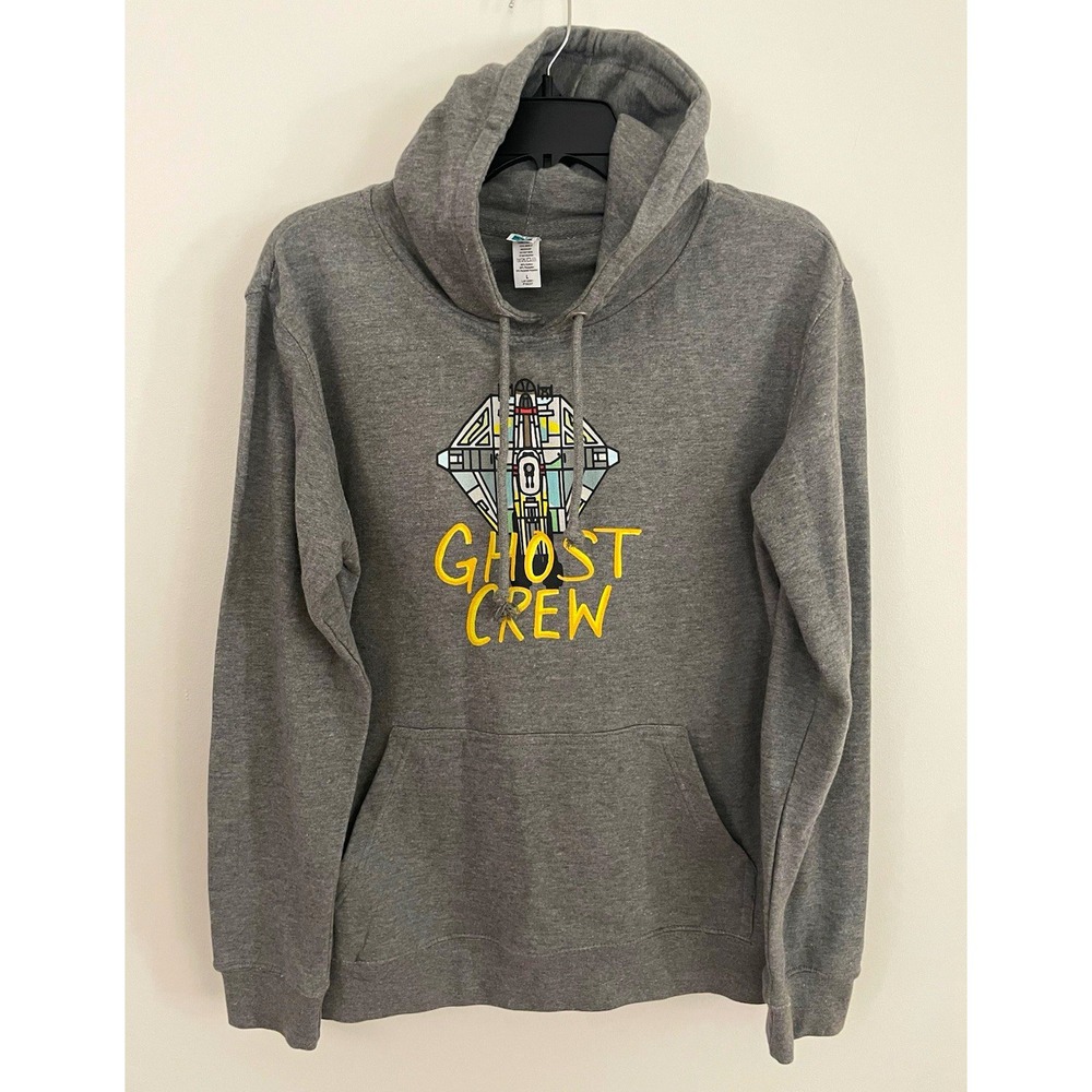 Star Wars Rebels Ghost Crew Gray Hoodie Sweatshirt Size Large French Terry